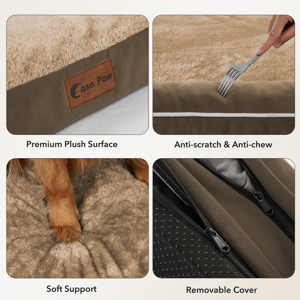 orthopedic washable dog bed for large dogs, 36x27in, package contents