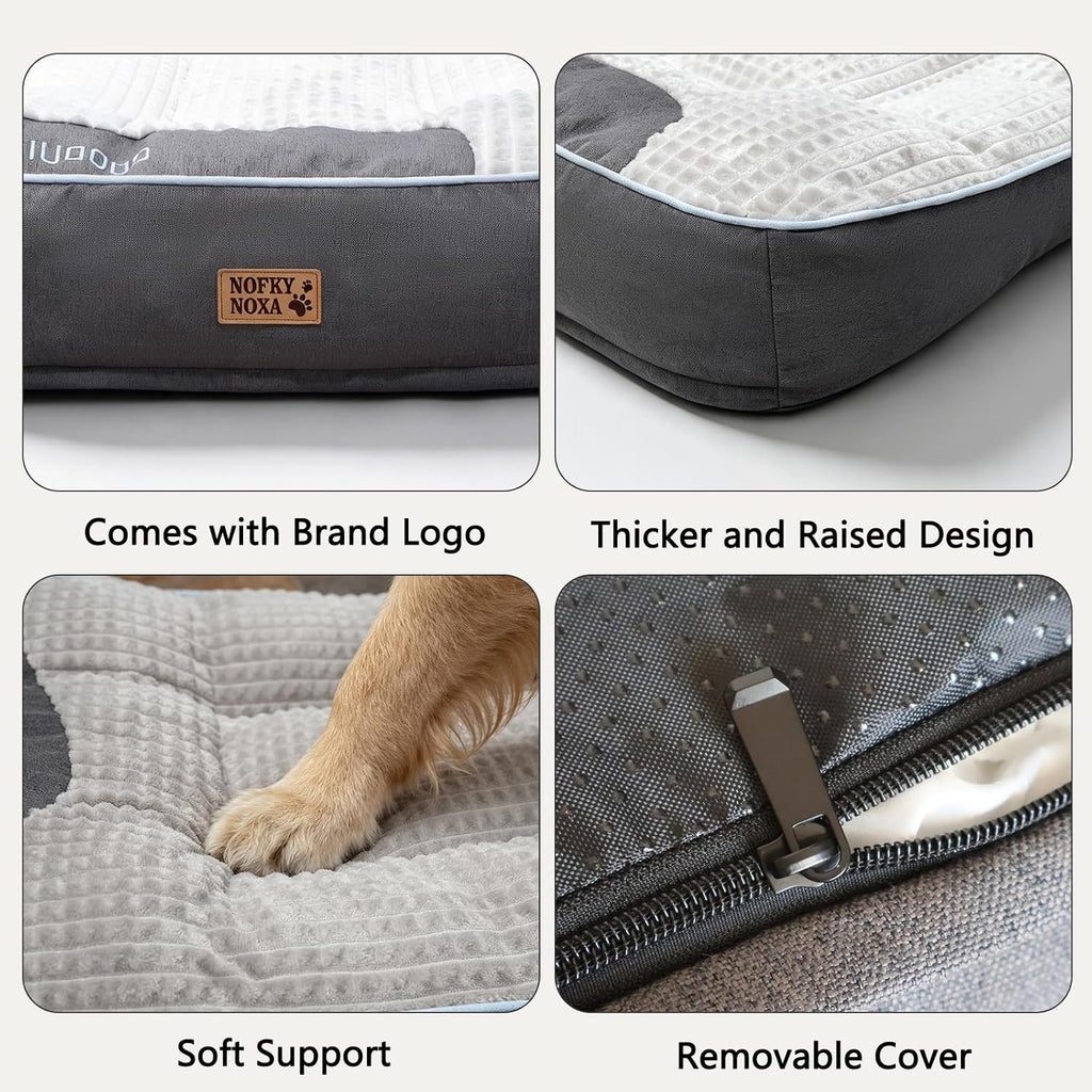 orthopedic xl dog bed for large dogs up, close-up detail