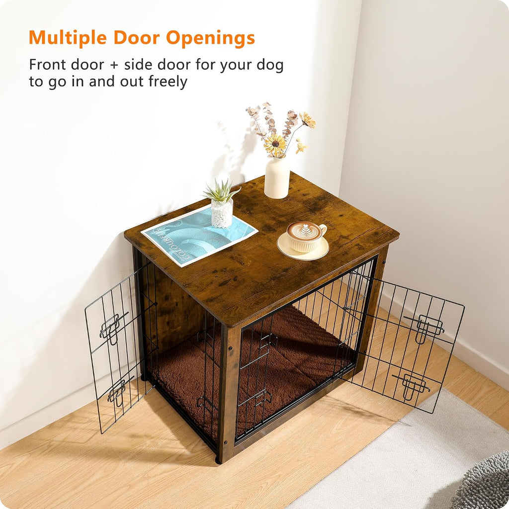 dwanton 27" dog crate furniture, dog kennel indoor, package contents