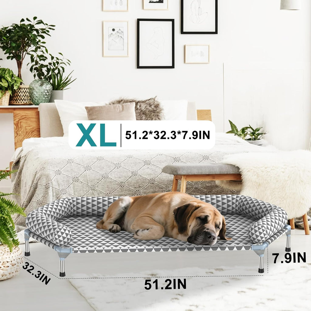 orthopedic dog beds for large dogs,u-shaped bolster ，up, side view