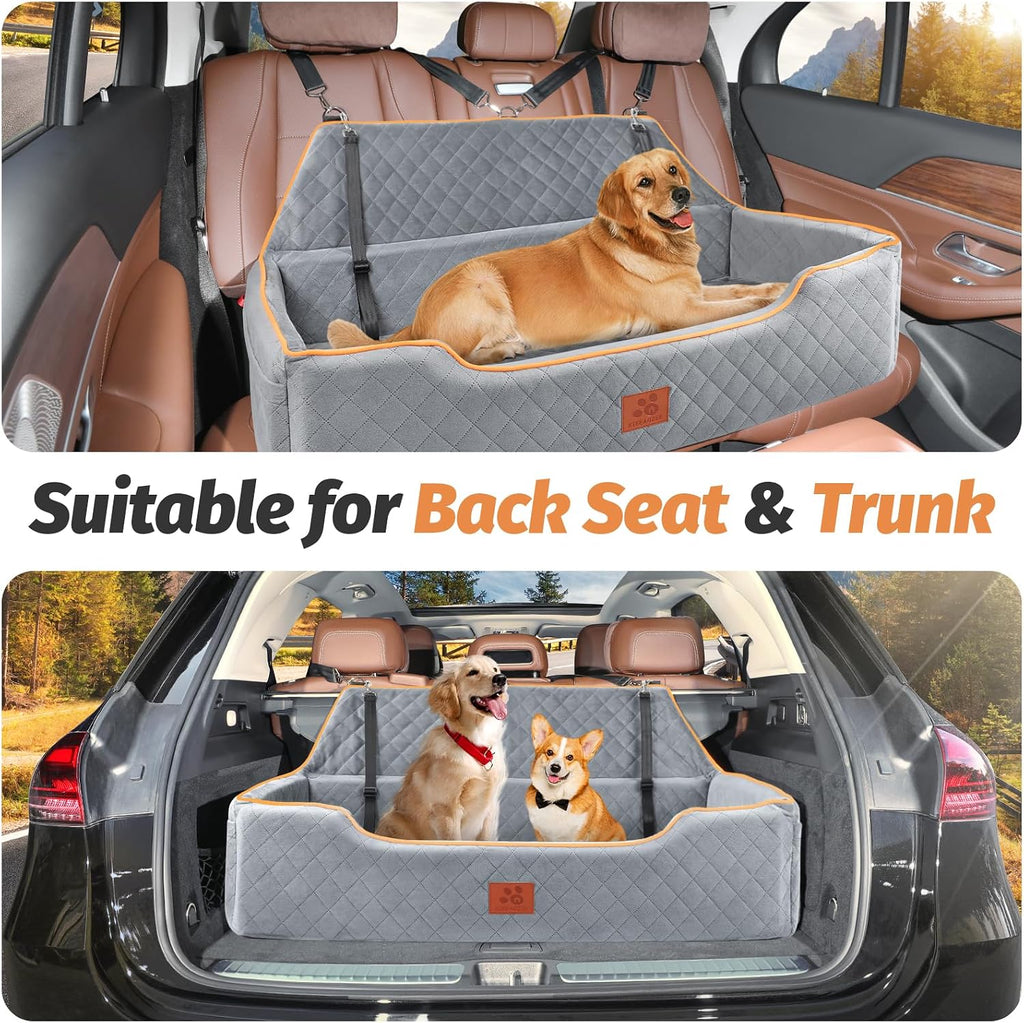 xieeaozee large dog car seat for pets under showing dimensions