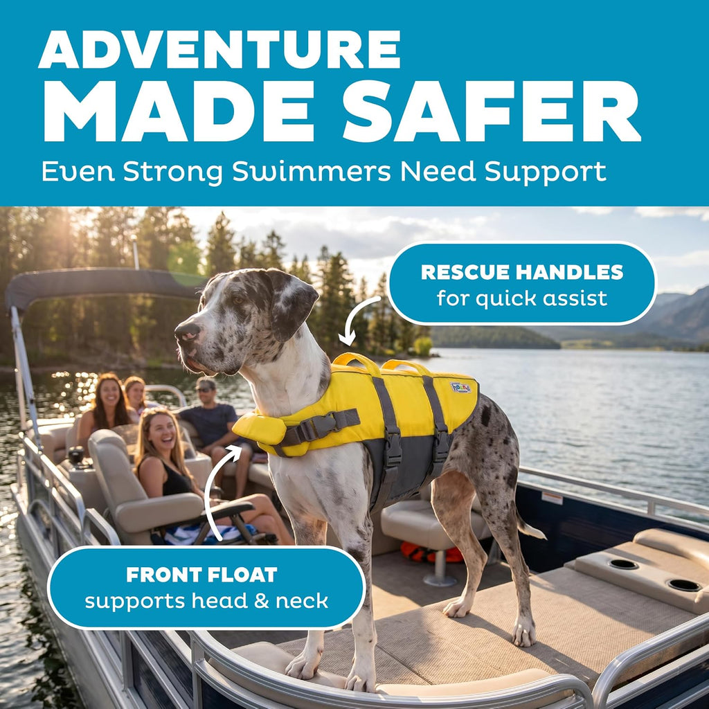 outward hound granby splash dog life jacket, life shown in use