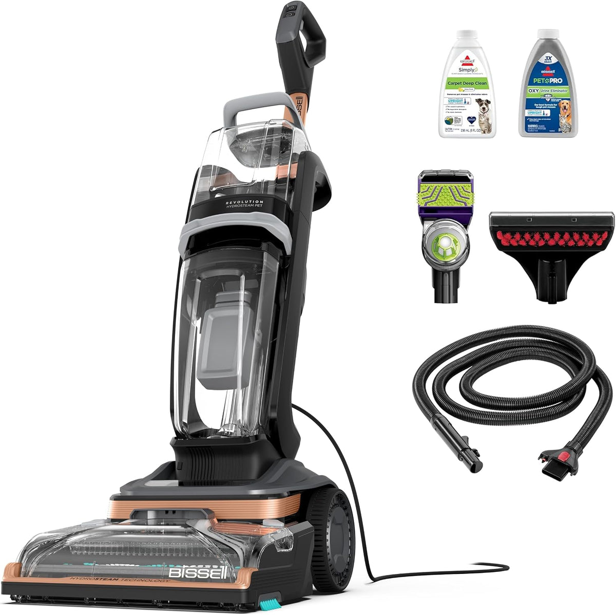 bissell revolution hydrosteam pet carpet cleaner, 3432, main product view