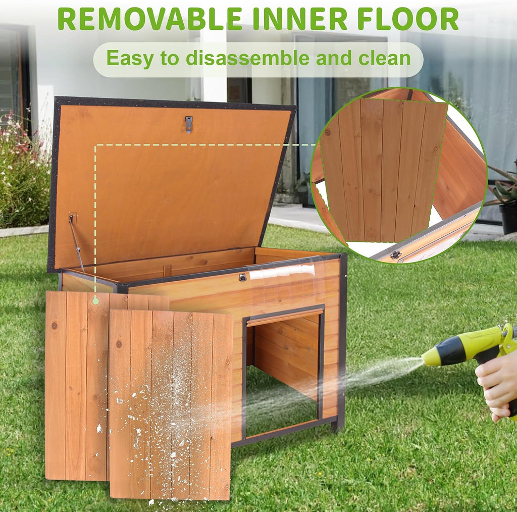 dog house outdoor weatherproof, sturdy large breed doghouse, package contents