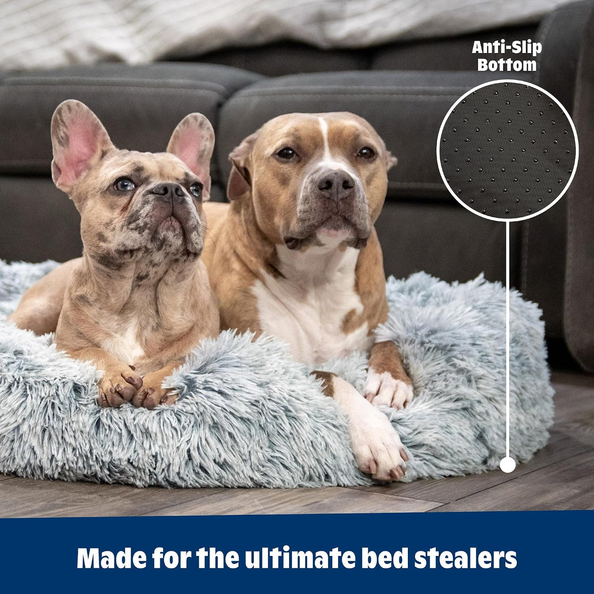barkbox dog bed, 2-in-1 memory foam donut cuddler showing dimensions