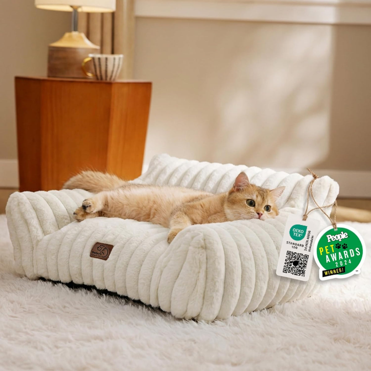bedsure comfyfleece® shown on tv fluffy cute cat, main product view