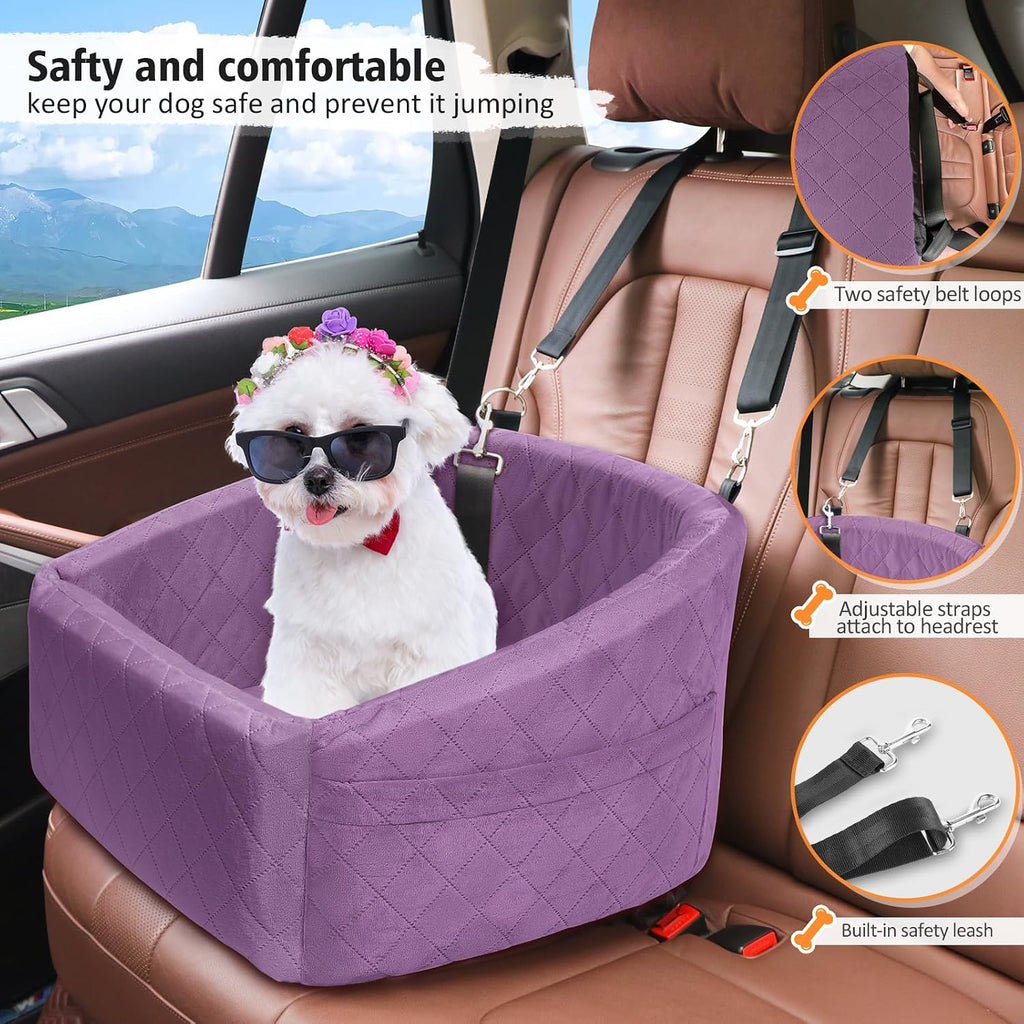 neezukar dog car seat for small medium dogs,detachable, close-up detail