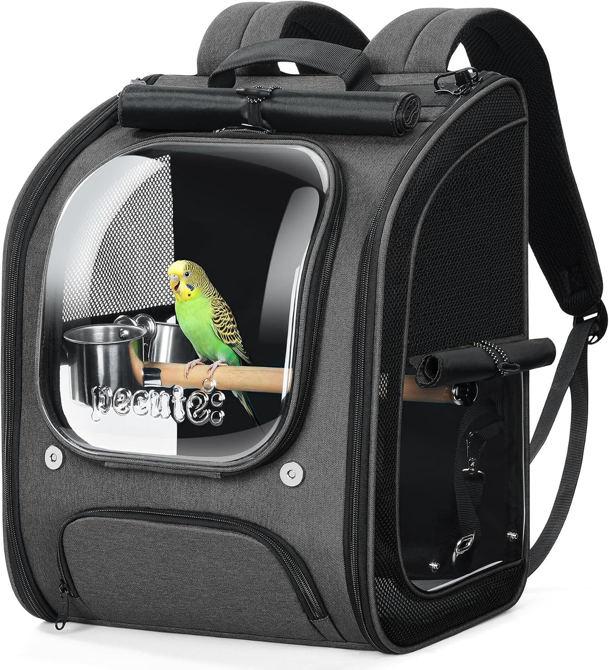 pecute bird backpack carrier with standing perch for, main product view