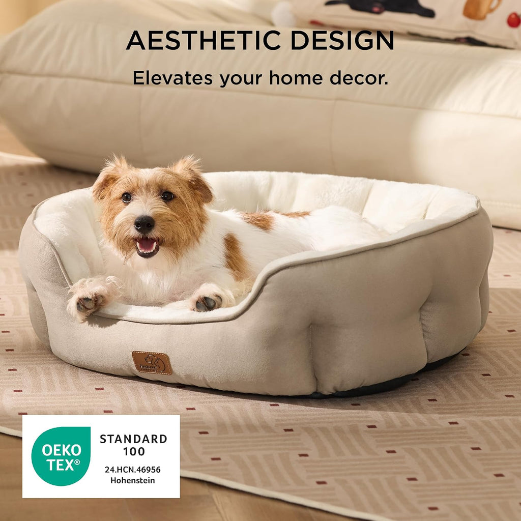 bedsure medium dog bed washable,large cat beds for, close-up detail