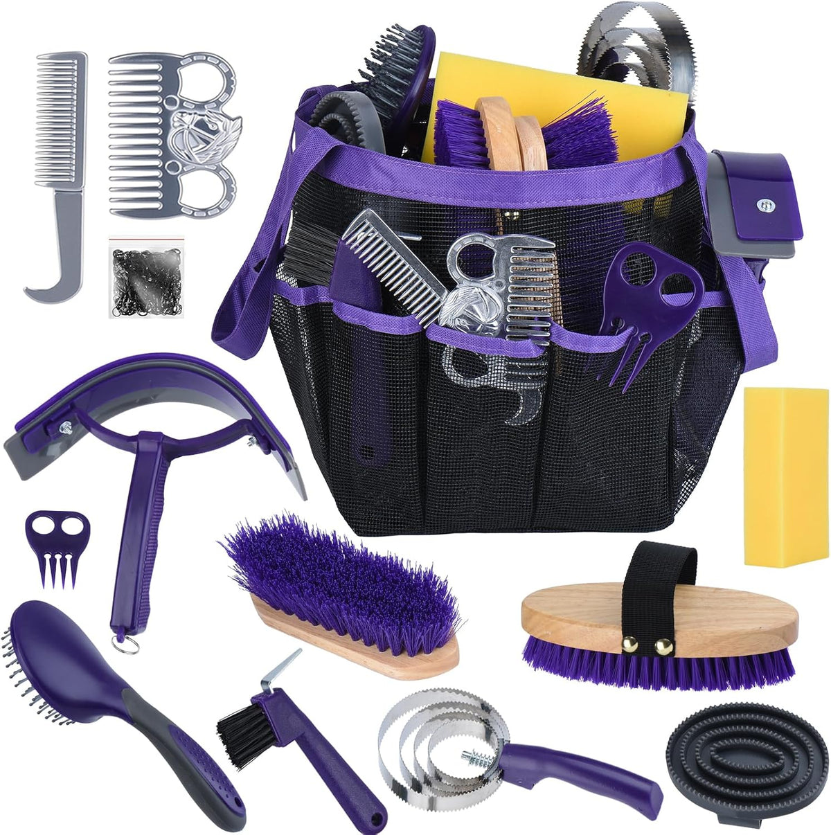 13 piece horse grooming kit, complete horse brush, main product view