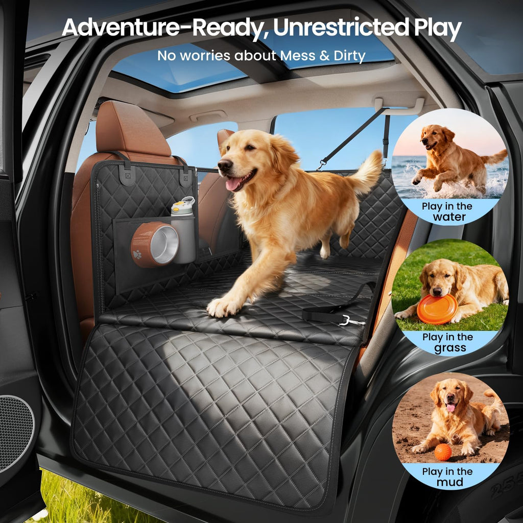 reevaa 2.0 hard bottom back seat cover for, side view