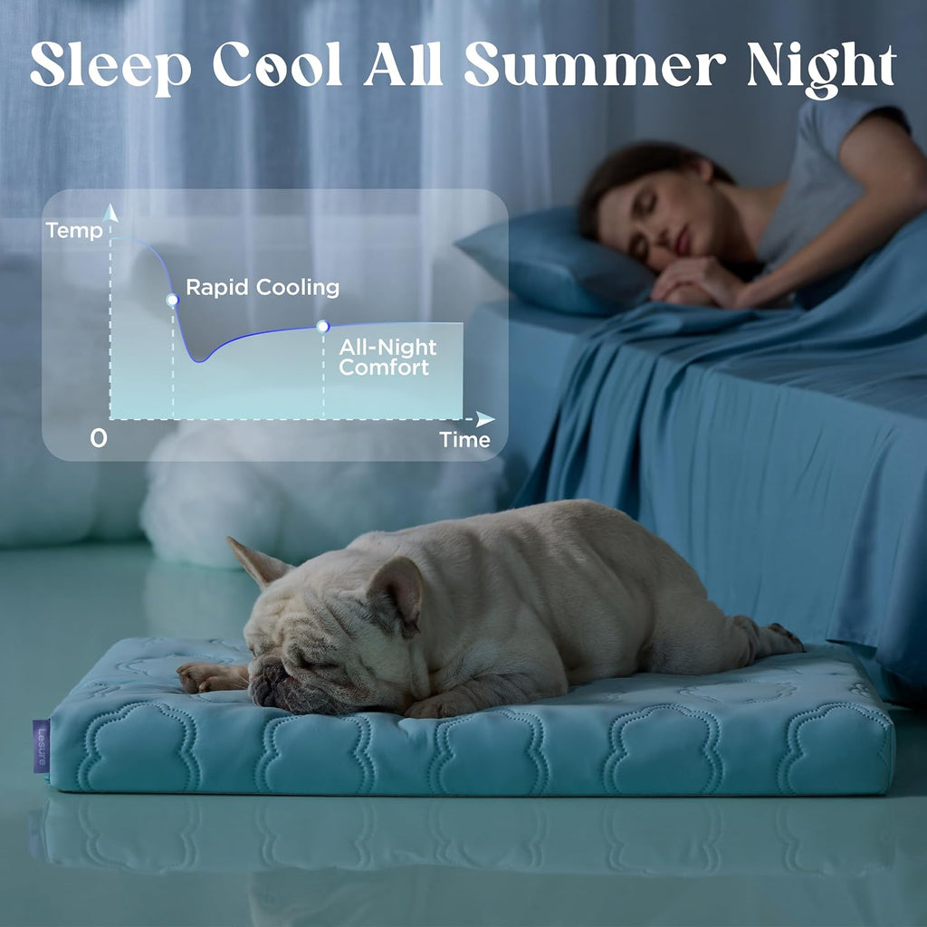le sure apexcloud™ cooling dog bed for large, side view