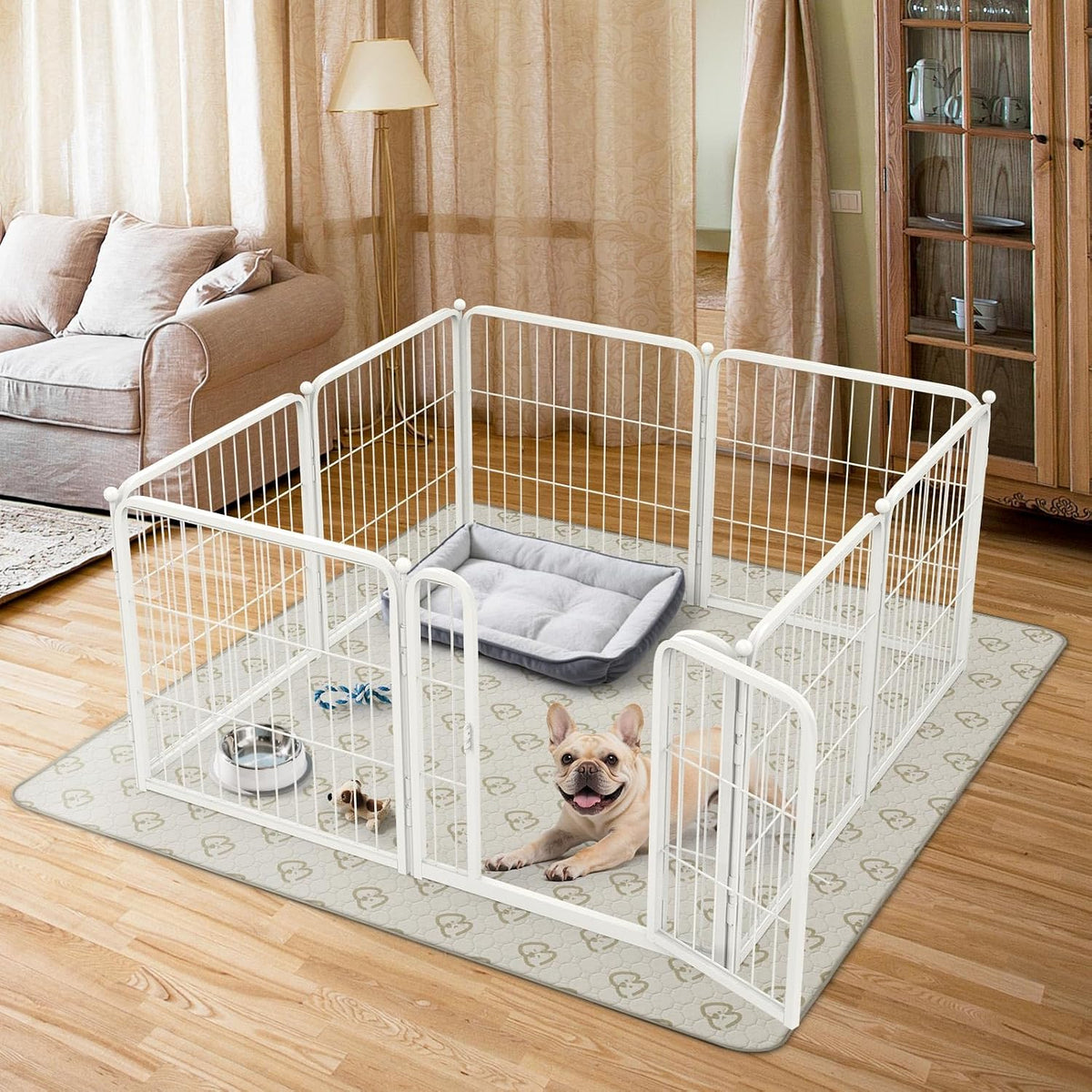 fxw homeplus indoor dog playpen with washable pee, close-up detail