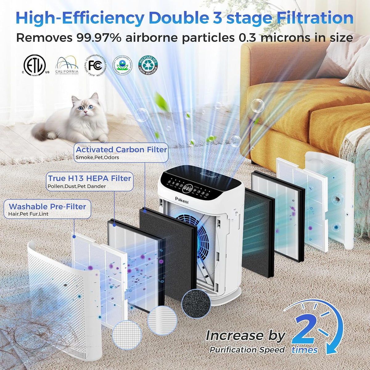 air purifiers for home large room up to, close-up detail