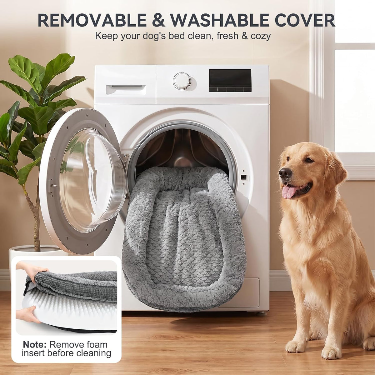 joejoy xl orthopedic dog bed for large dogs, package contents
