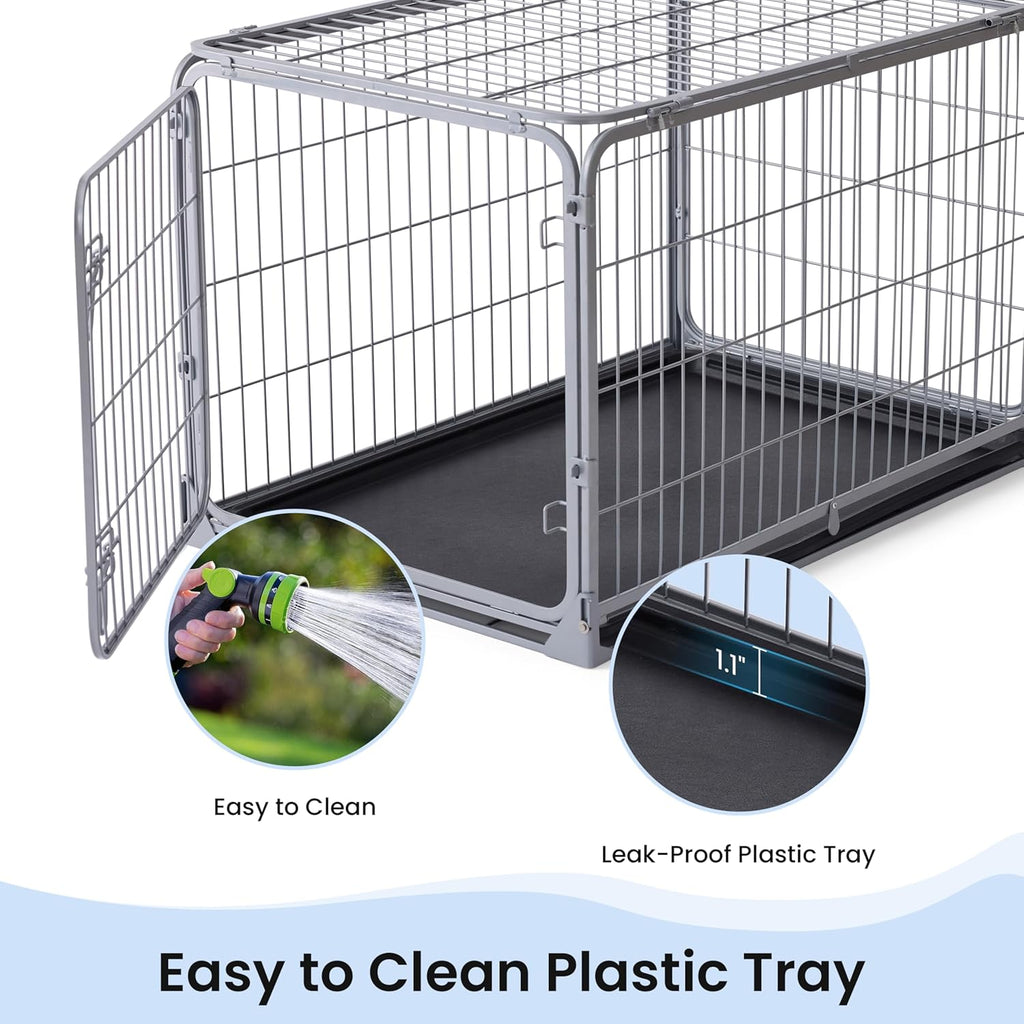 zomisia collapsible dog crate for medium dogs, package contents
