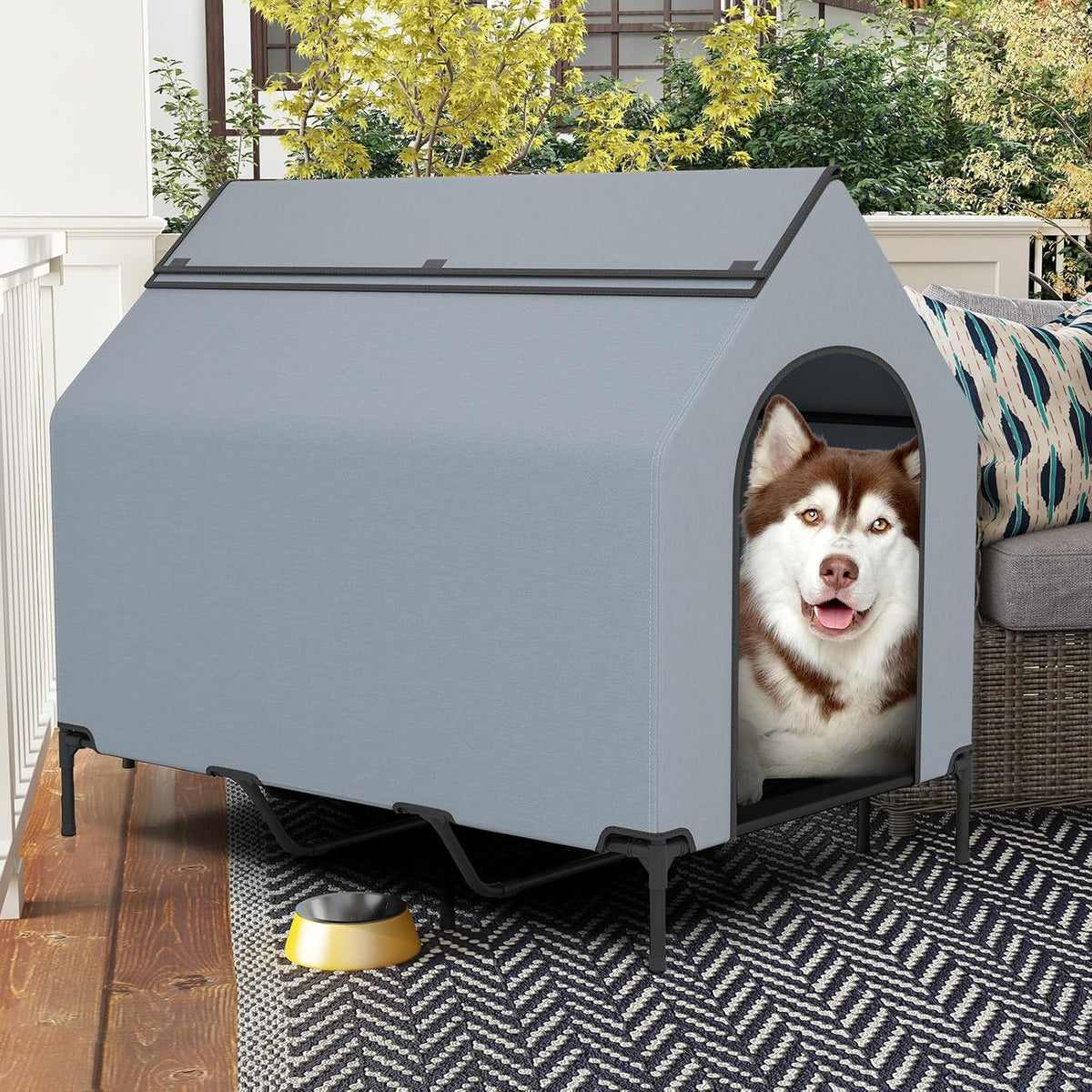 giantex 52 inch dog house outdoor extra large, view 9