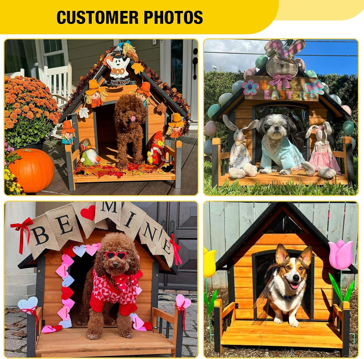 dog house with insulated liner, waterproof dog kennel on a desk or shelf