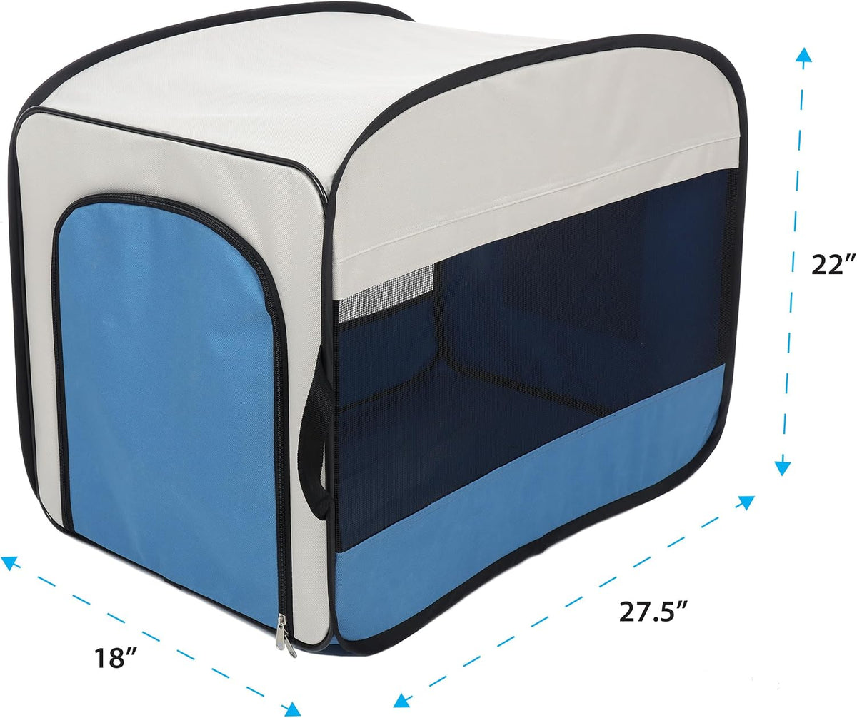 ware manufacturing medium twist-n-go dog kennel shown in use