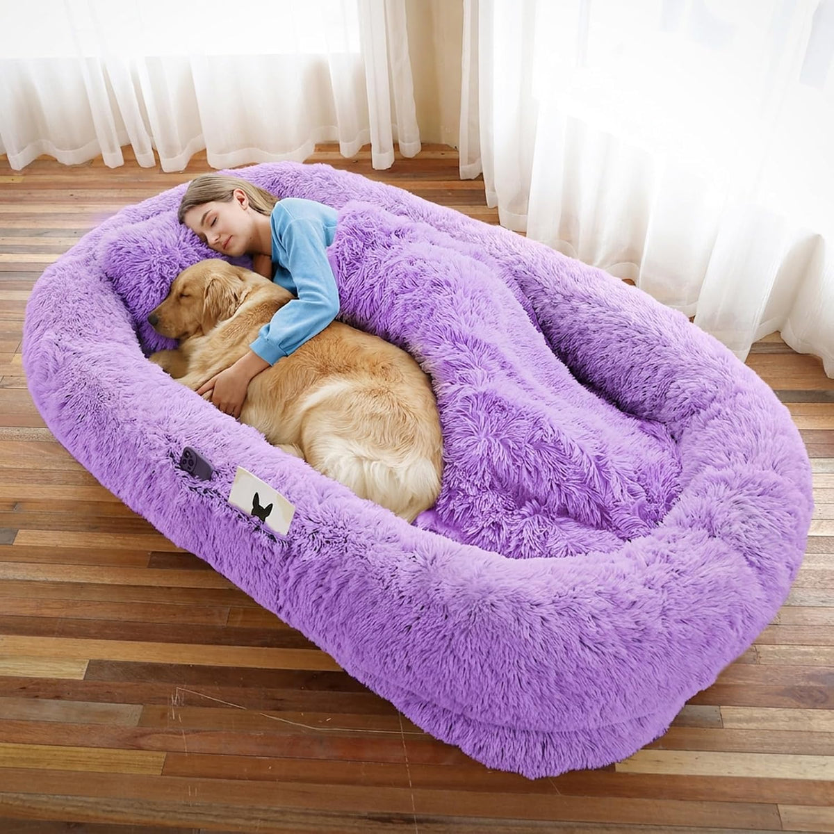 human dog bed, 71''x45''x12'' size fits you and, main product view