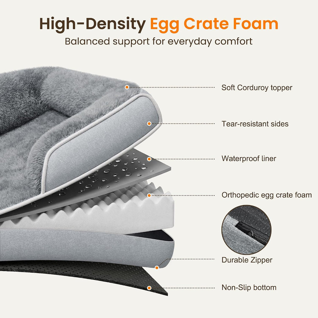orthopedic dog bed for extra large dogs, 45"x30" showing dimensions