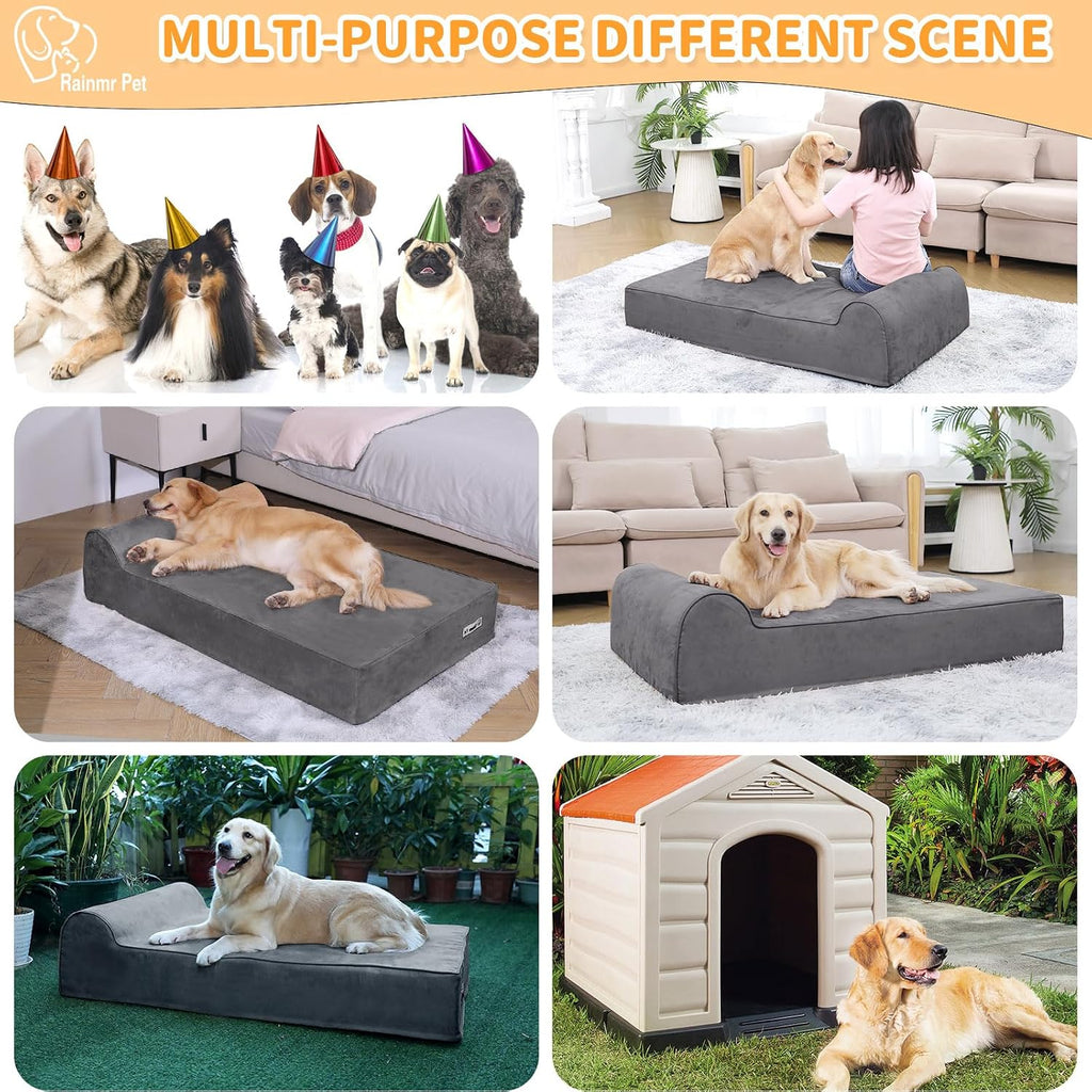 rainmr orthopedic dog beds for large dogs, 7" on a desk or shelf