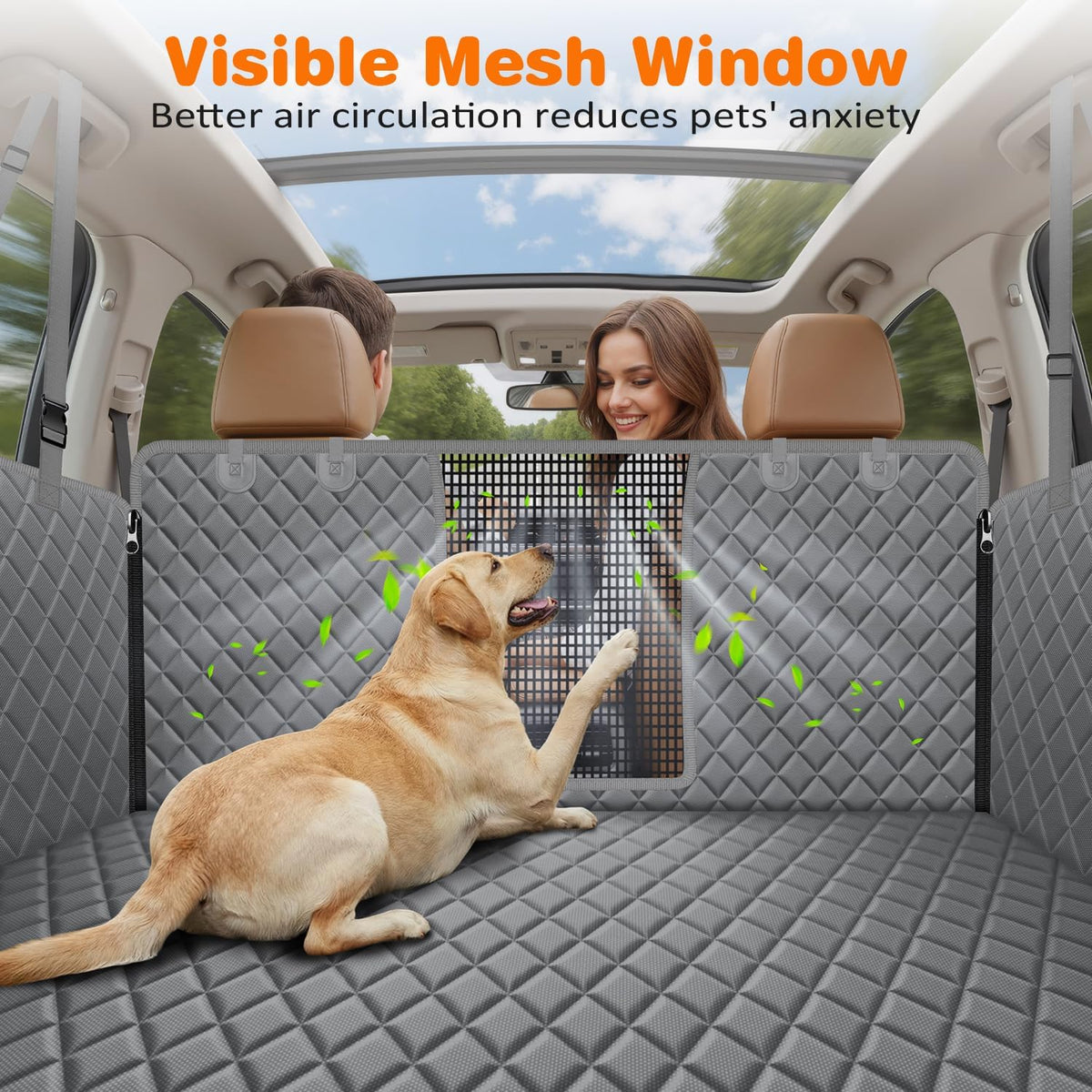 urpower 4 in 1 dog car seat cover shown in use