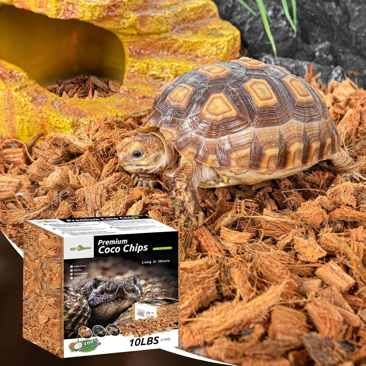 repti zoo 72 quart reptiles coconut chip substrate, view 9