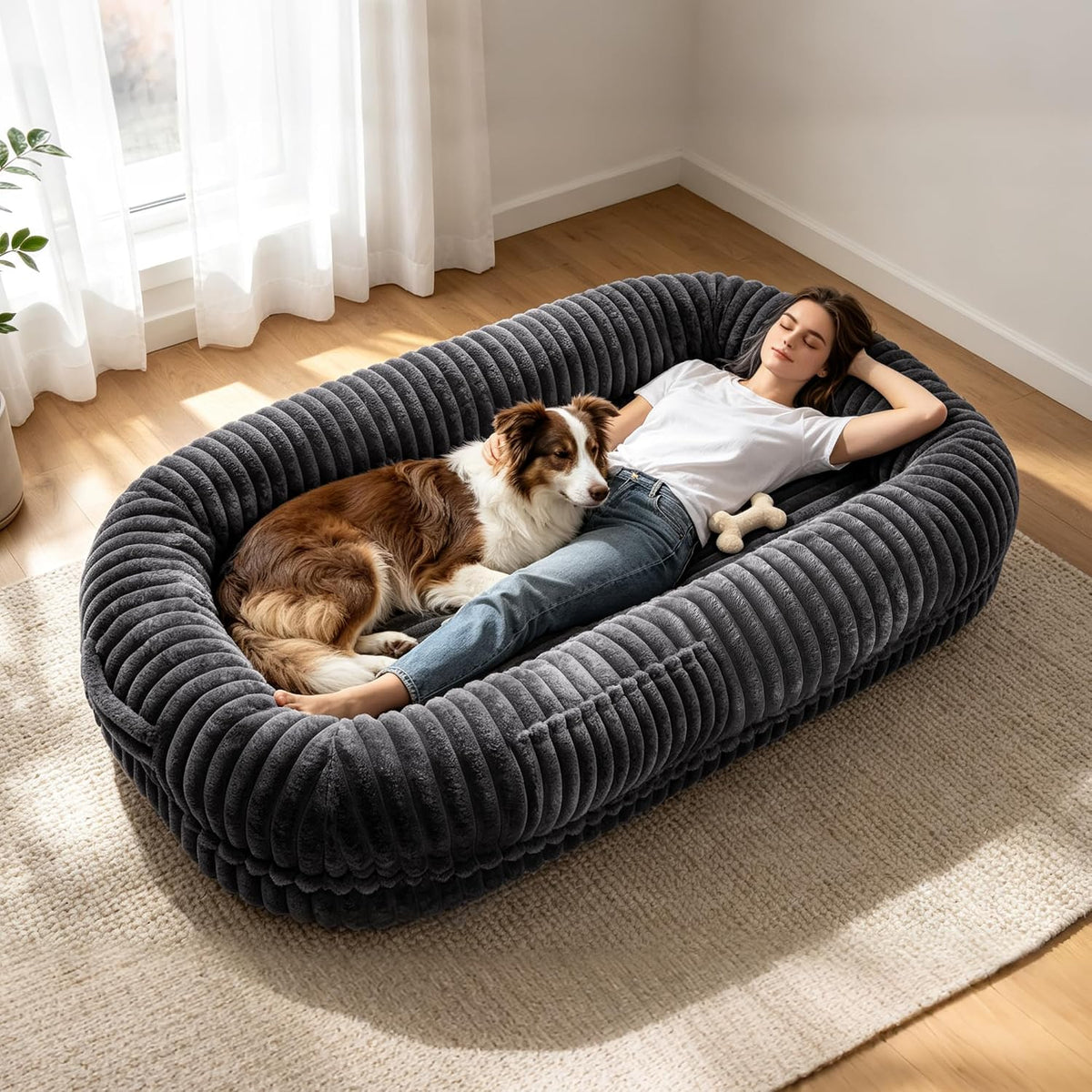 human dog bed for adult,large human size dog, main product view
