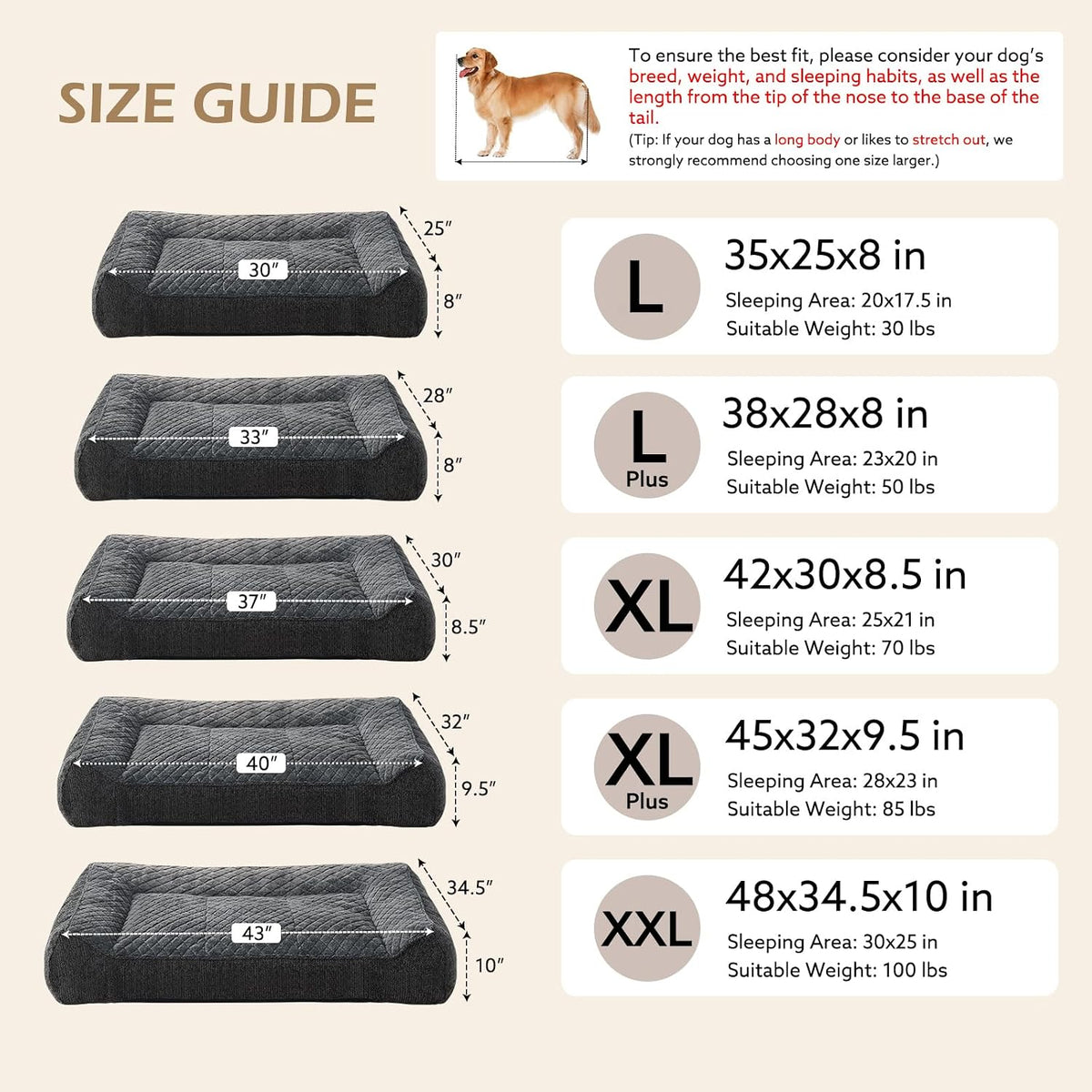 joejoy xl orthopedic dog bed for large dogs, close-up detail
