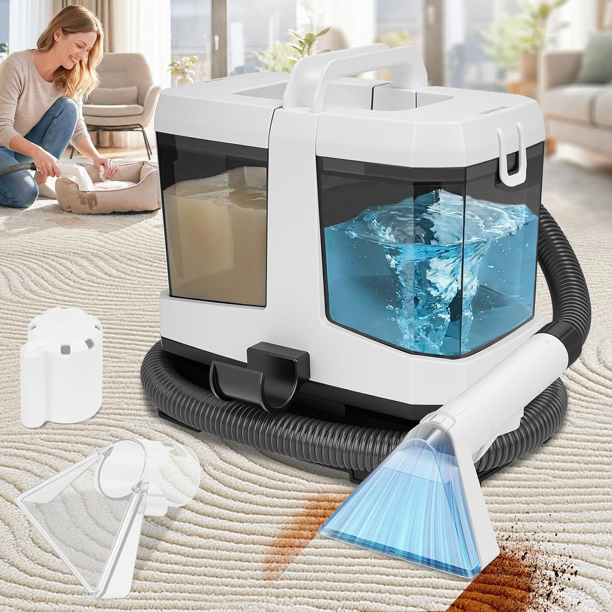 foandbevi carpet & upholstery cleaner machine, 16kpa spot, main product view
