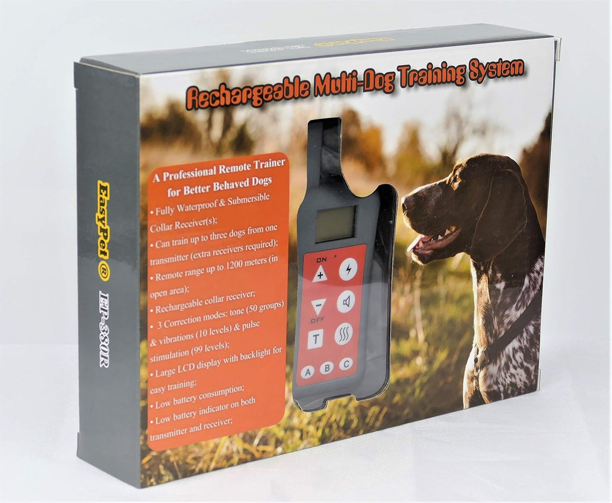 1200m remote dog training collar/rechargeable waterproof pet trainer, side view