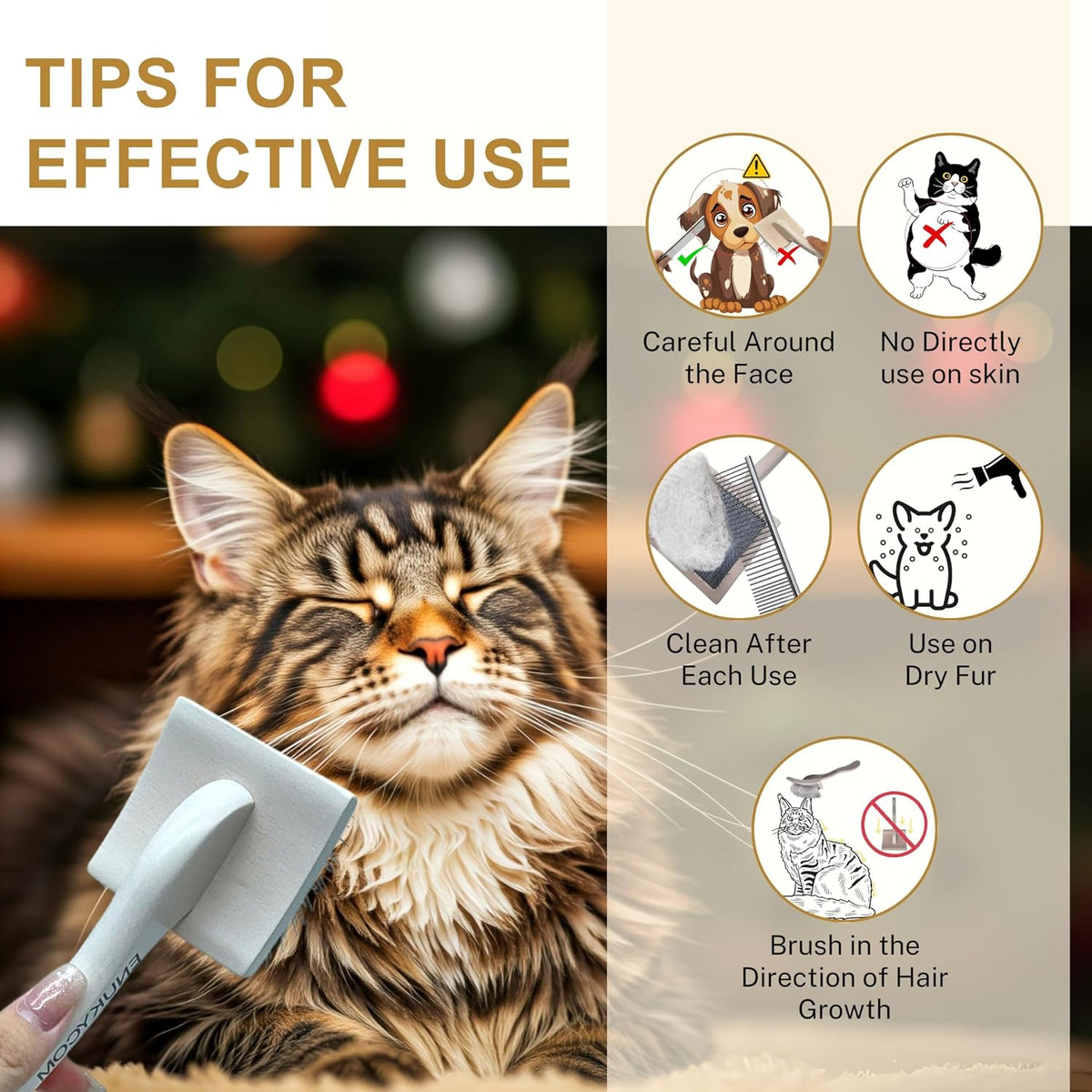 slicker brush for small dogs –grooming brush & showing dimensions