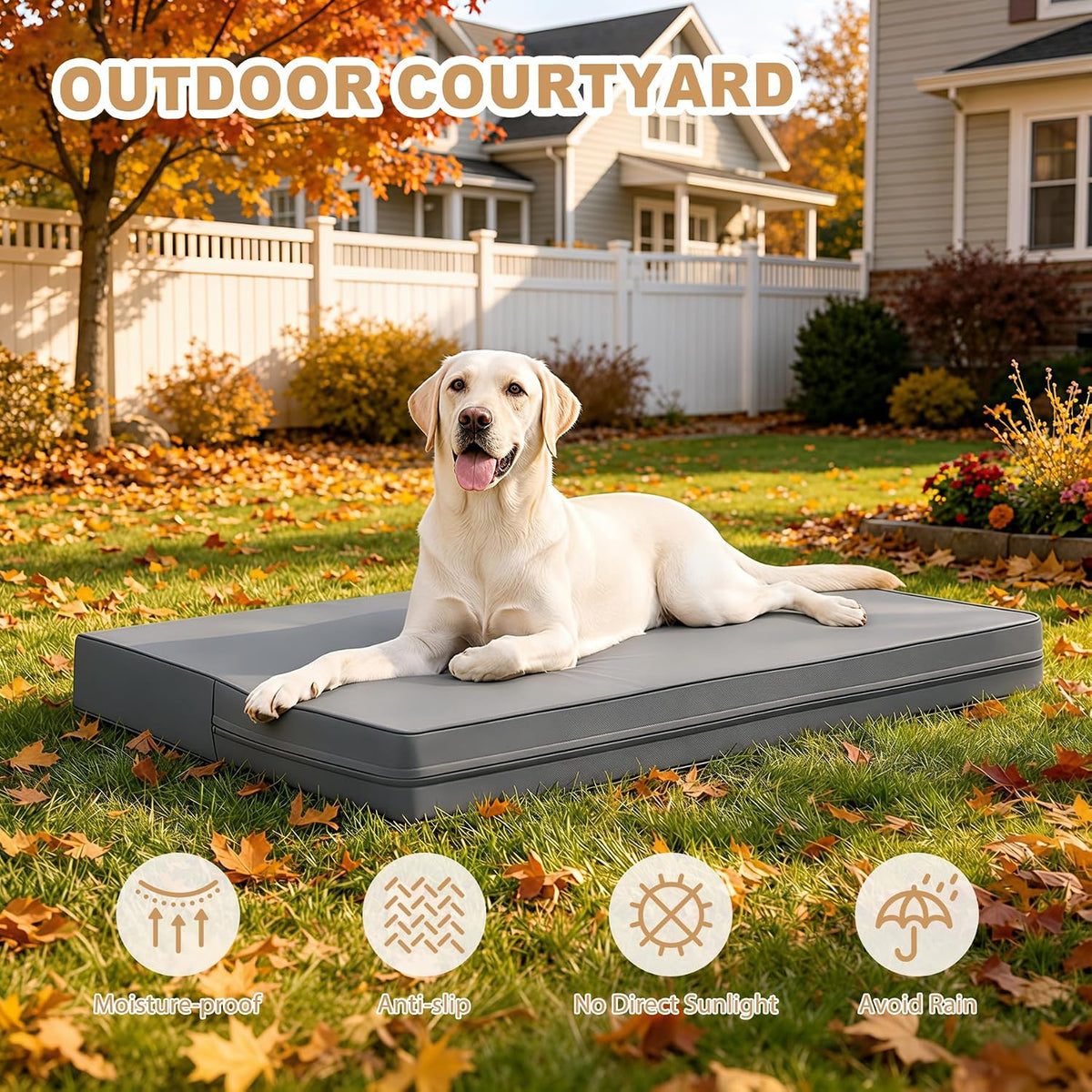 waterproof xl dog bed outdoor large crate pad, view 9