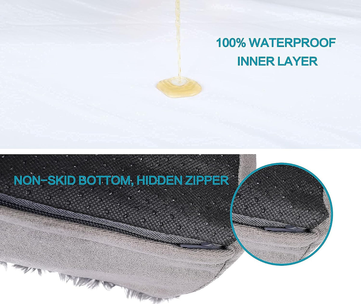 orthopedic memory foam dog bed, cooling dog beds, front angle view