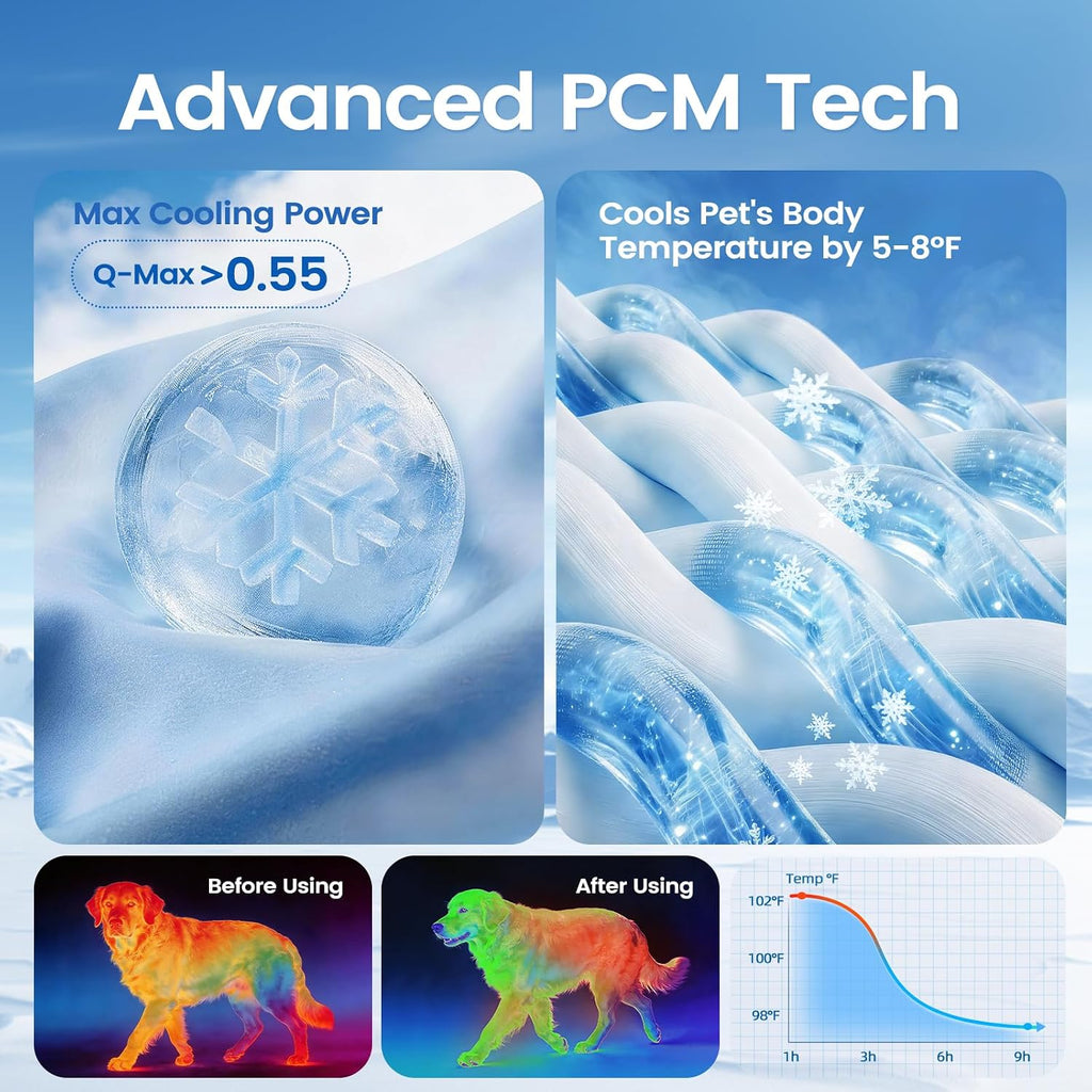 dog cooling mat, thick cooling mat for extra shown in use