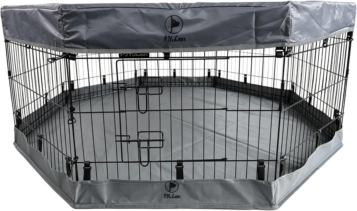 pjyucien puppy playpen with top cover & bottom, main product view