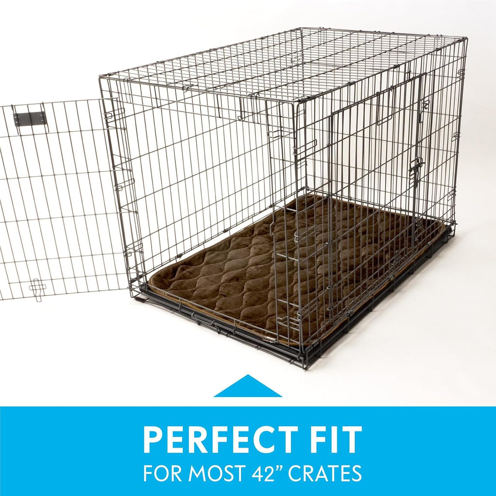 paw inspired washable padded crate mats for dogs, side view