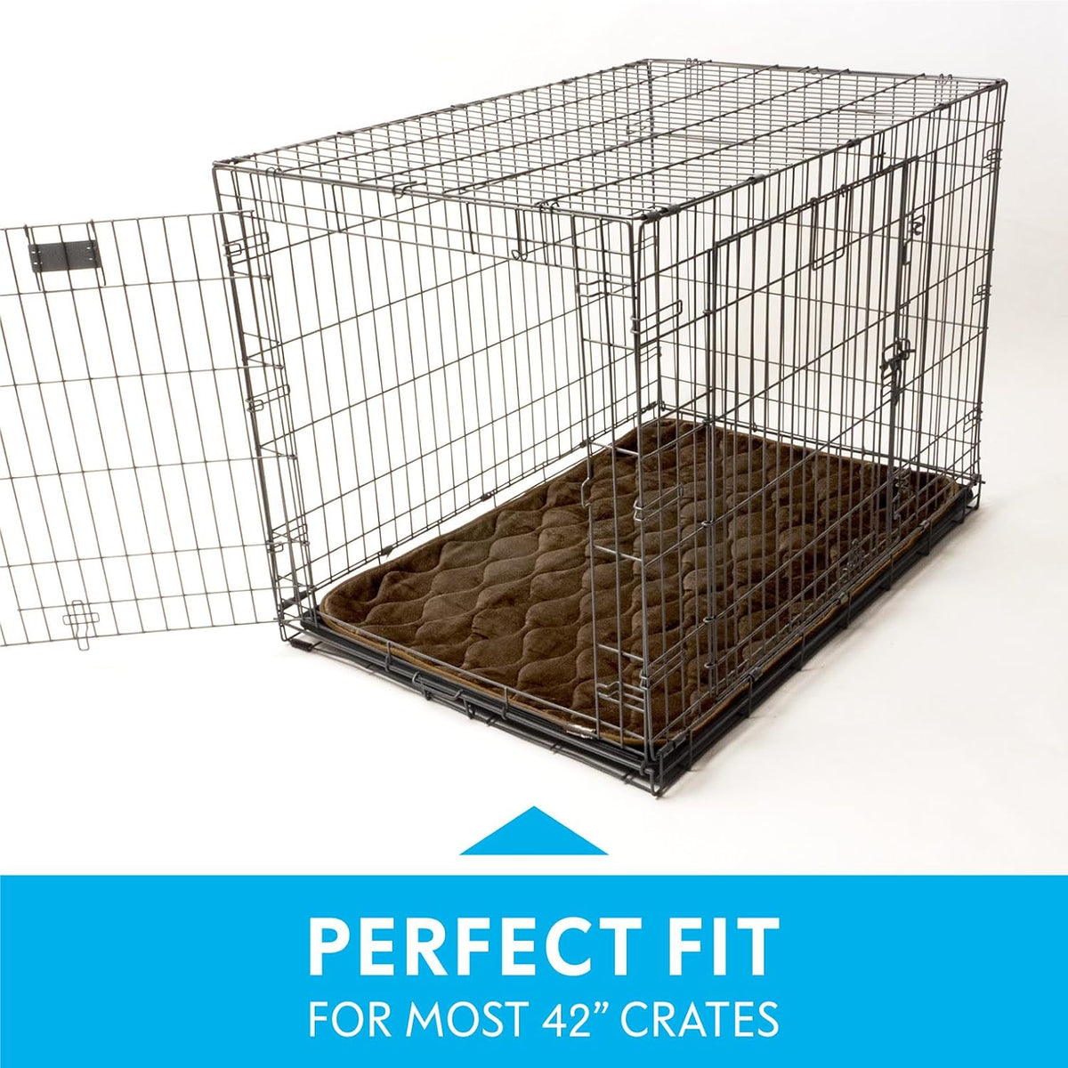 paw inspired washable padded crate mats for dogs, side view