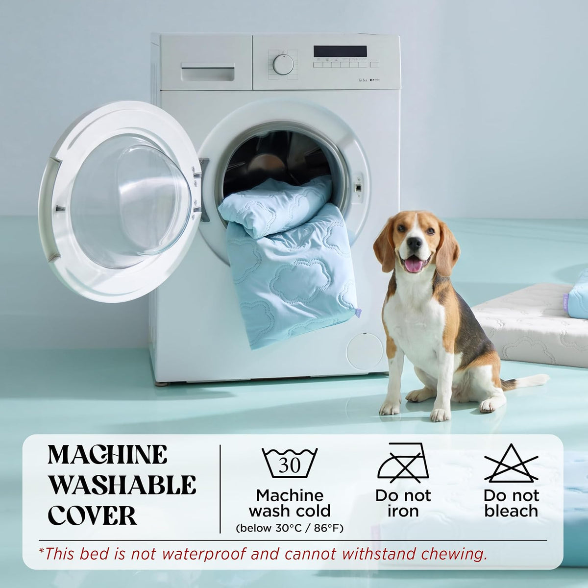 le sure apexcloud™ cooling dog bed for large, front angle view
