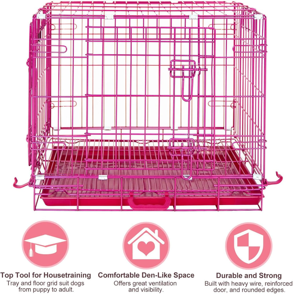 homey pet 24 inch small dog crate for on a desk or shelf