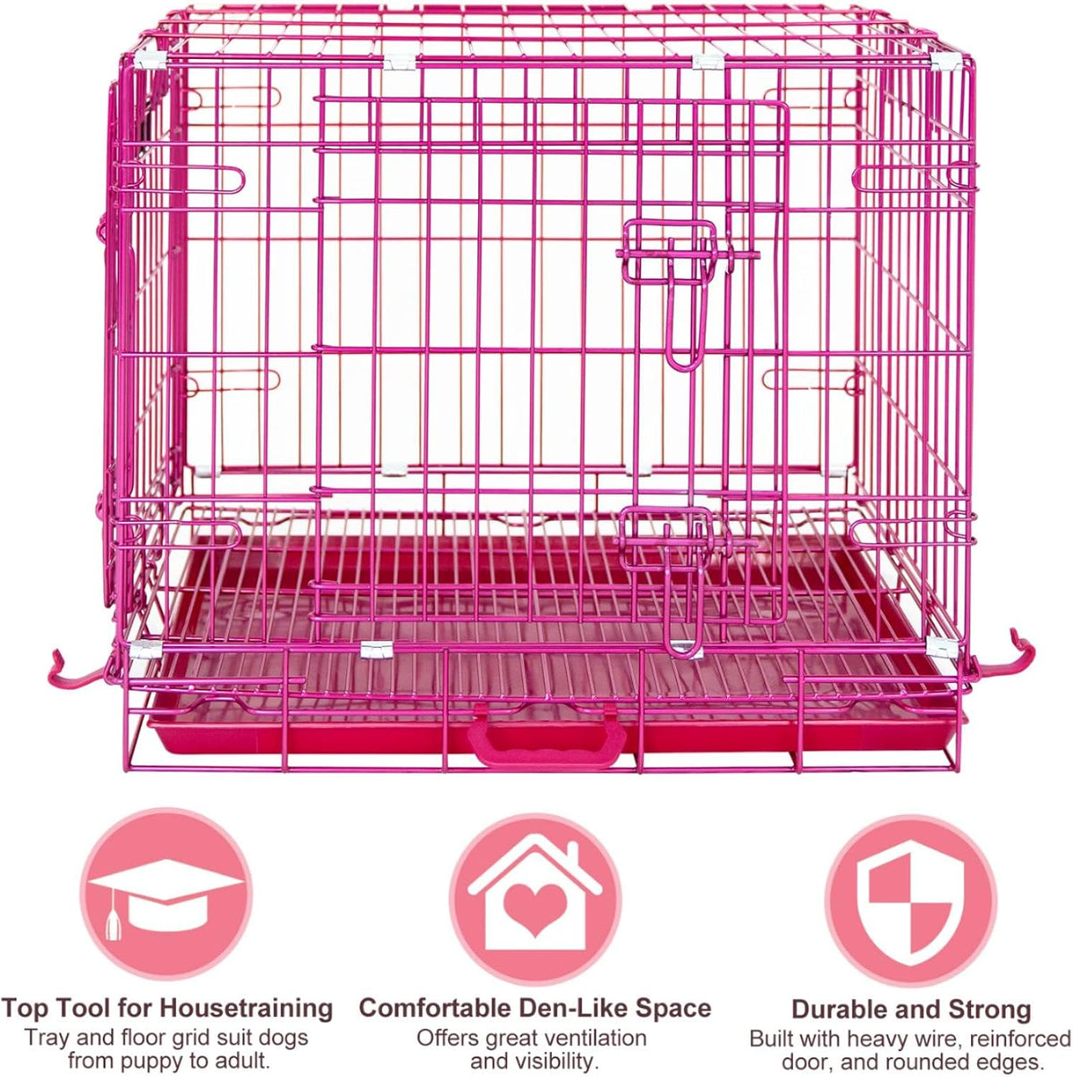 homey pet 24 inch small dog crate for on a desk or shelf