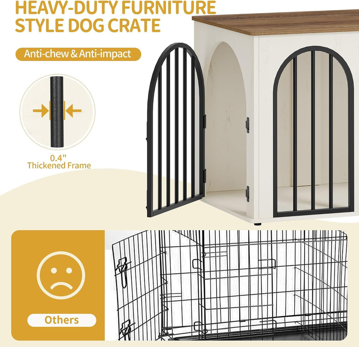 hzuaneri 31.5 in dog crate furniture,dog kennel indoor, package contents
