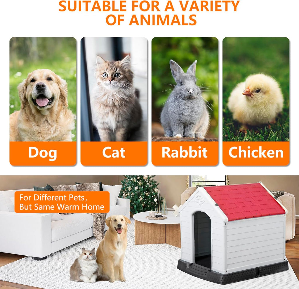 zeny plastic dog house - waterproof dog kennel, close-up detail