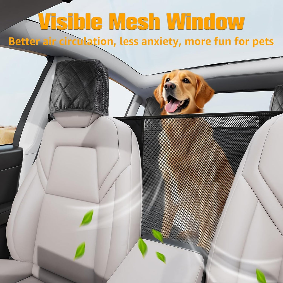 peticon dog seat cover for tesla model 3, side view