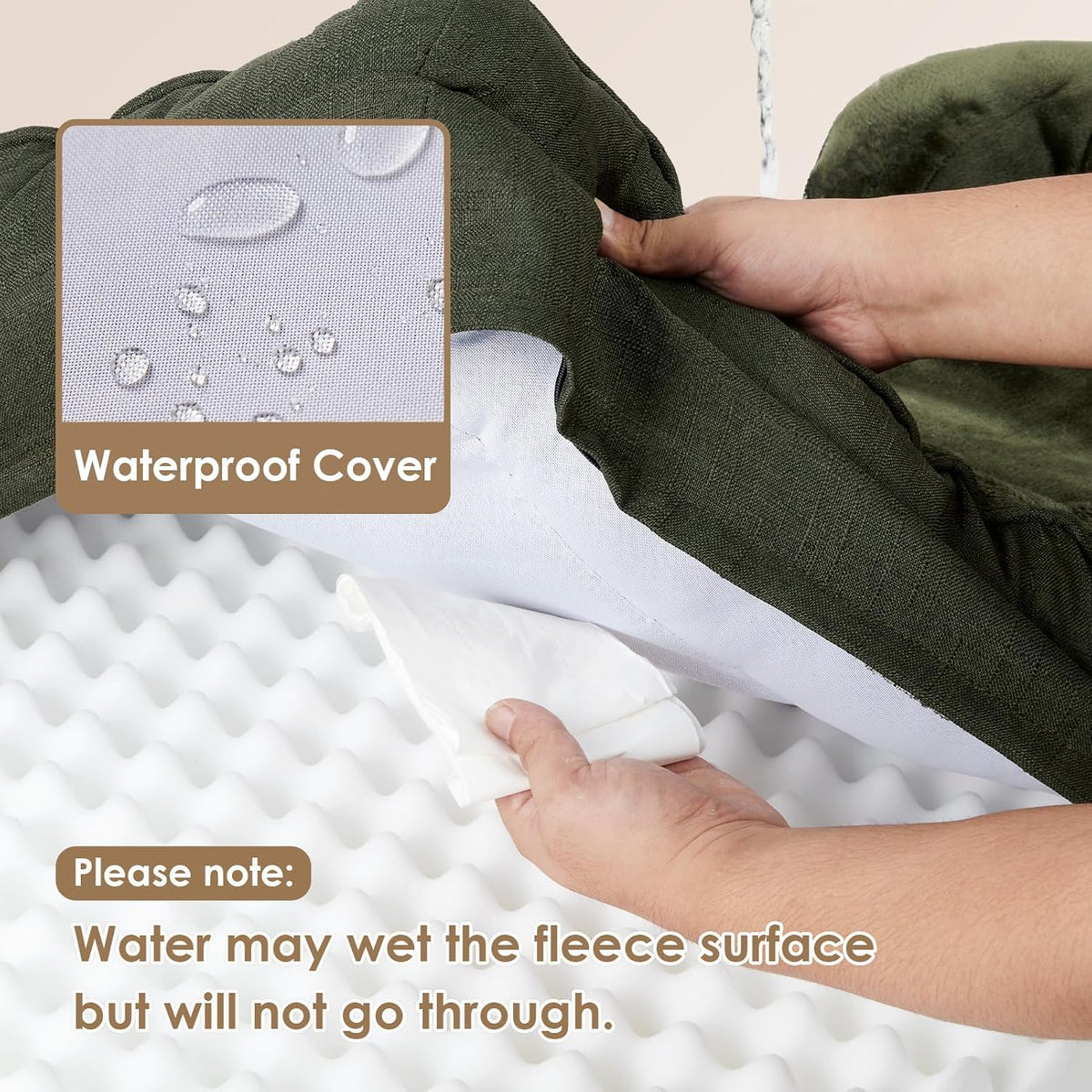 eheyciga orthopedic extra large dog bed, waterproof washable, side view