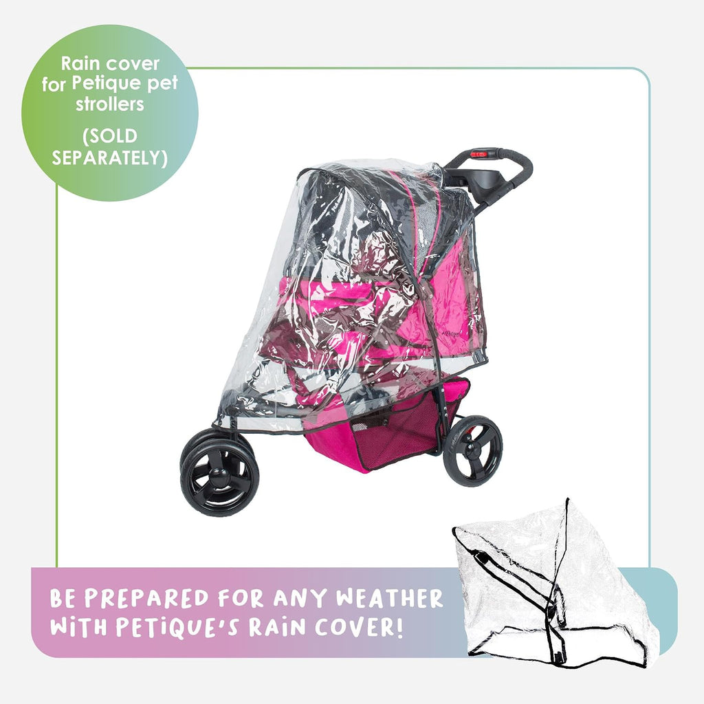 petique durable pet stroller, easy fold, quality mesh, view 10
