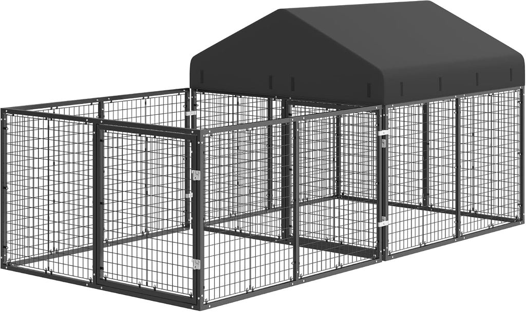 outdoor dog kennel with dog fence for medium/small, package contents