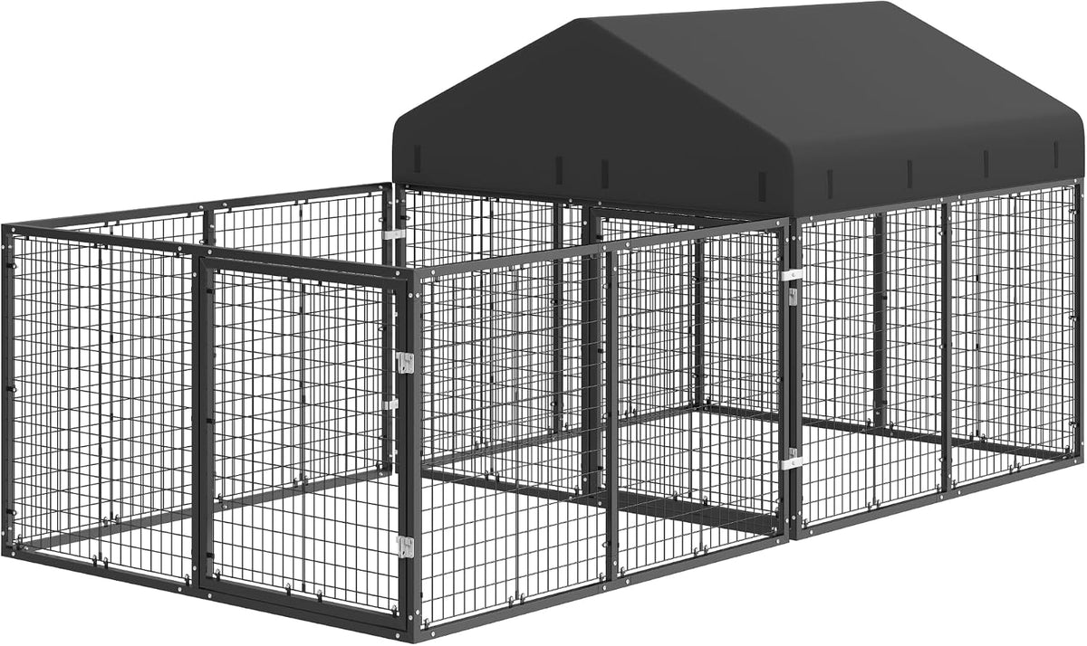 outdoor dog kennel with dog fence for medium/small, package contents