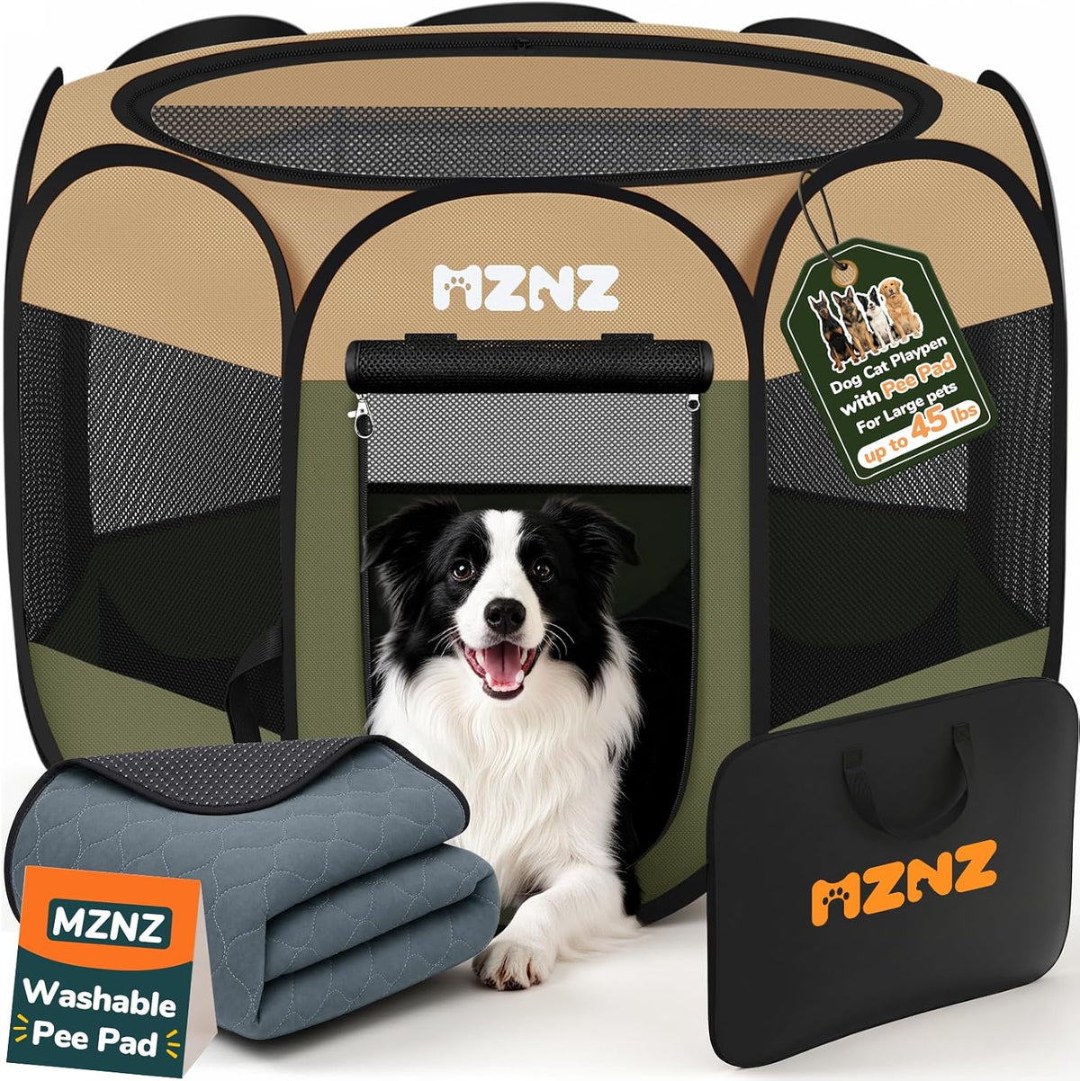 dog cat small animal puppy playpen with pee, main product view